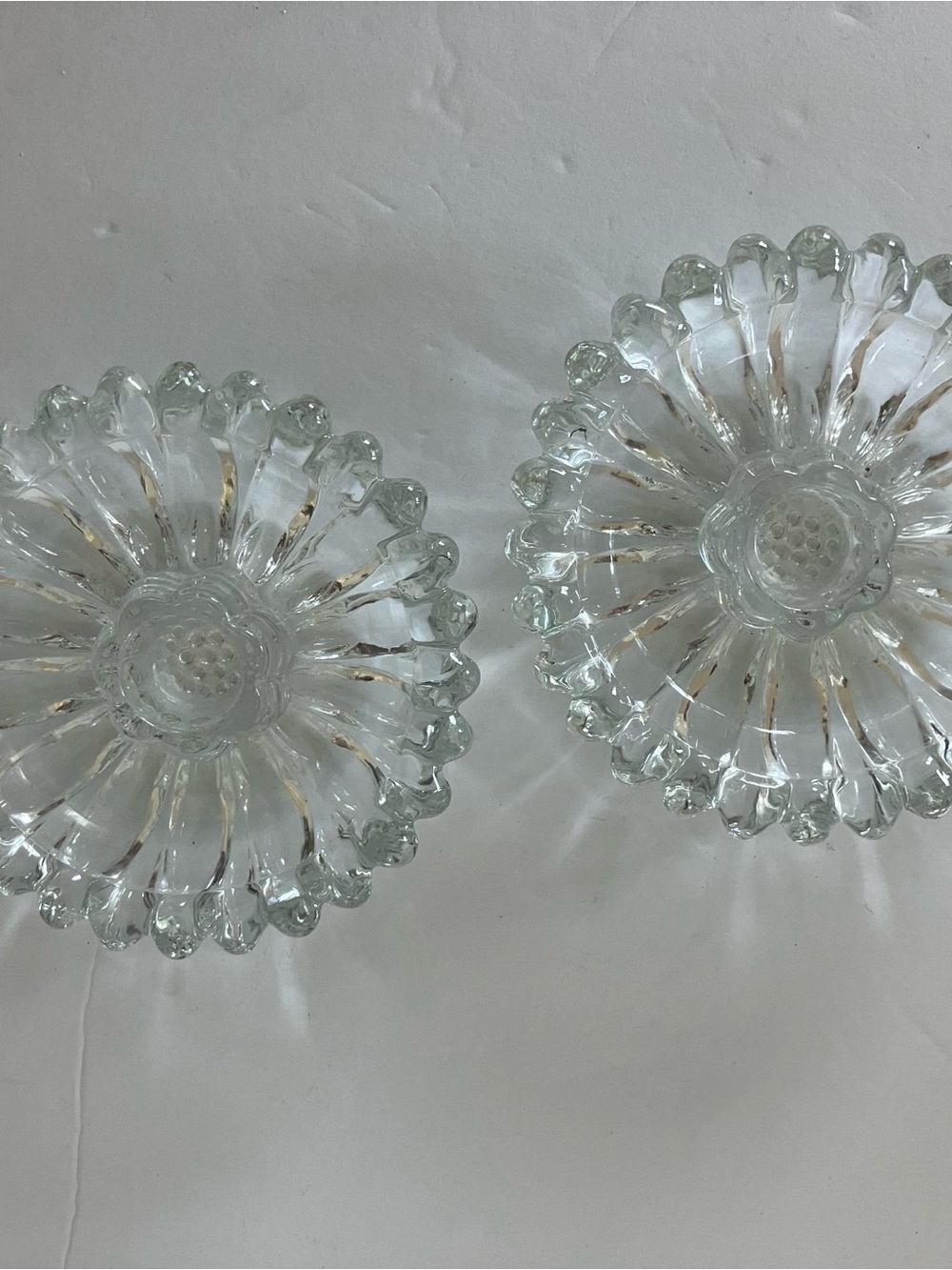 Hazel-Atlas Vintage Sunflower Candle Holders - Set of 2